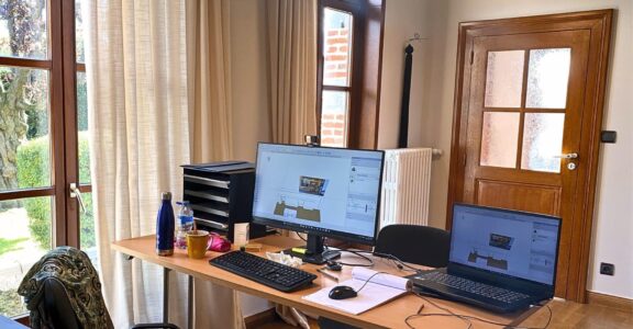 Bureau de Nathalie Pruvost, architecte d'intérieur spécialisée dans les restaurants, hôtels et commerces de bouche dans les Hauts-de-France.